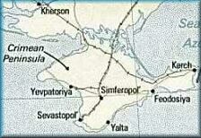 The map of the Crimea